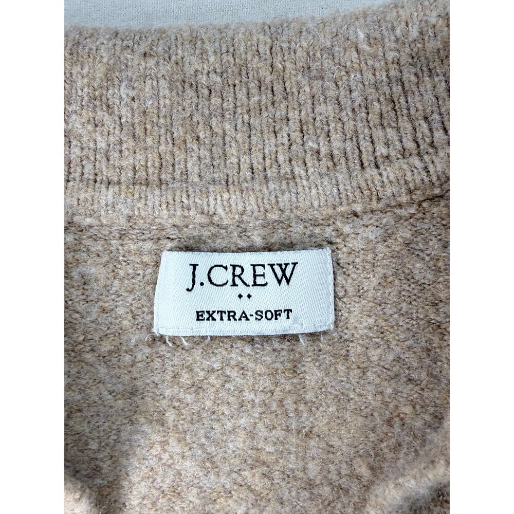 J.Crew Extra-Soft Knit Polo Sweater Tan Beige Small - Picture 6 of 7